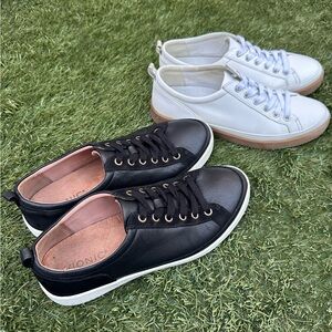 Lot of 2 Vionic Winny Sneakers Leather Arch Support Comfort Low Top Shoes 9.5